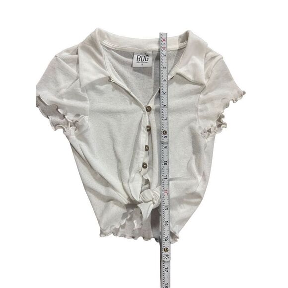 BDG Urban Outfitters Womens White sheer Tie Button Up Shirt small - Picture 7 of 9